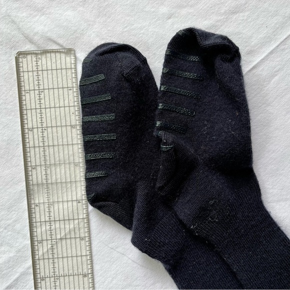 Polarn O. Pyret Anti Slip Wool Turn Up Socks: Measures ~4"from Toe to Heel: Navy - Picture 3 of 3